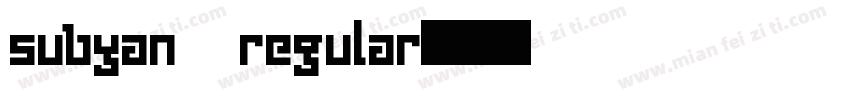 subyan regular字体转换